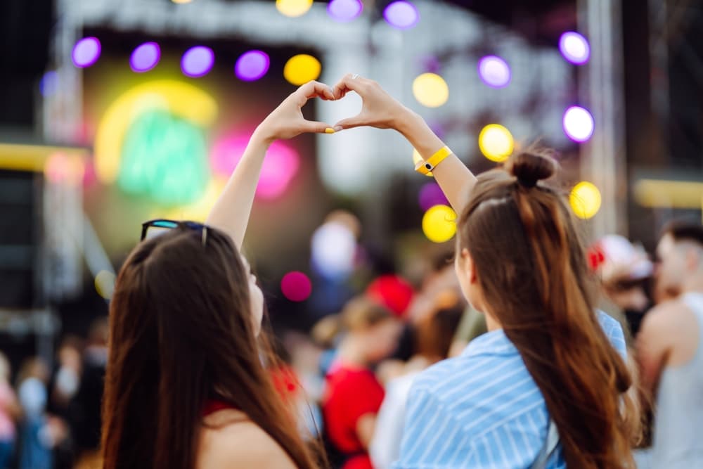 people enjoying the concert