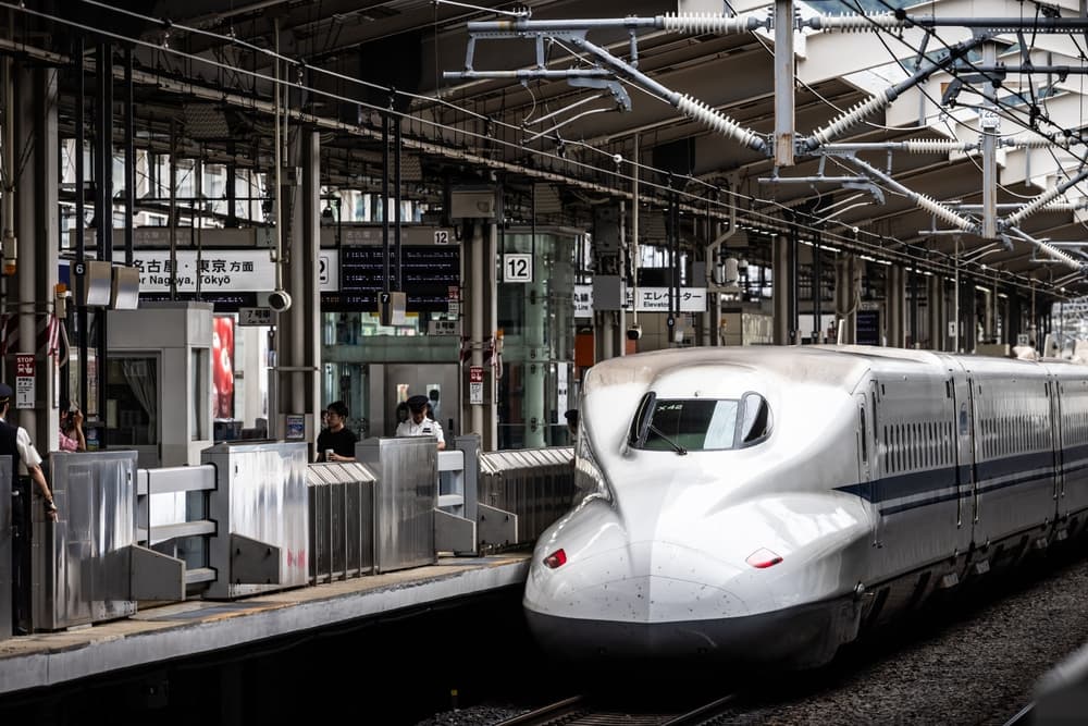 Shinkansen departing station