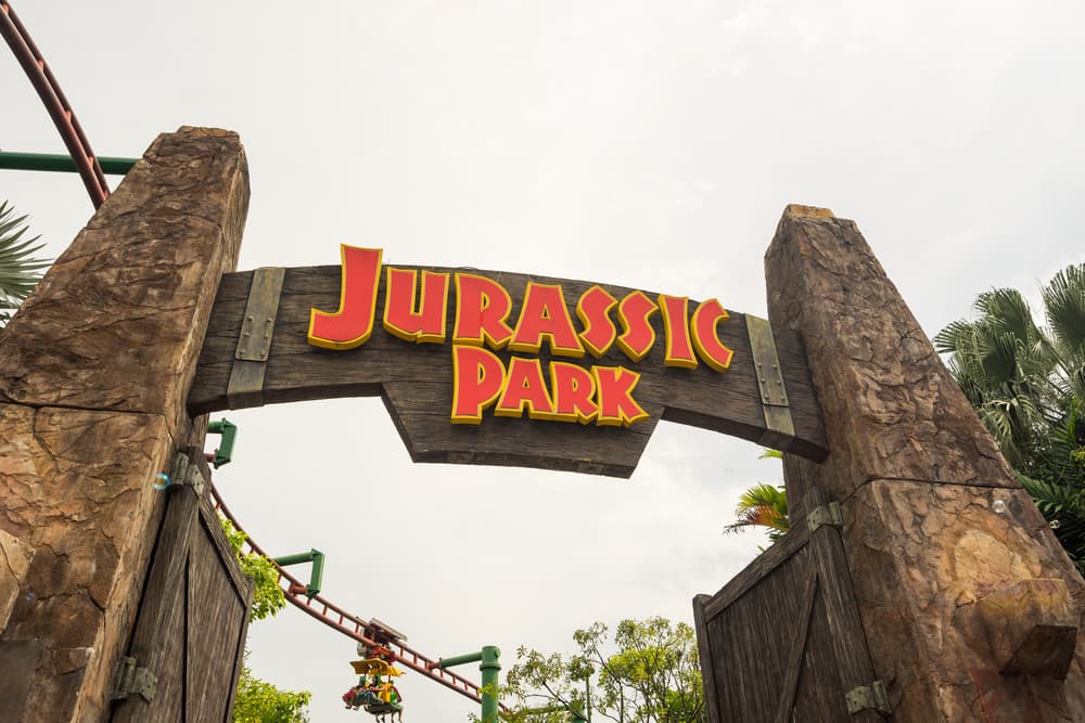 Jurassic Park theme in Universal Studios Singapore