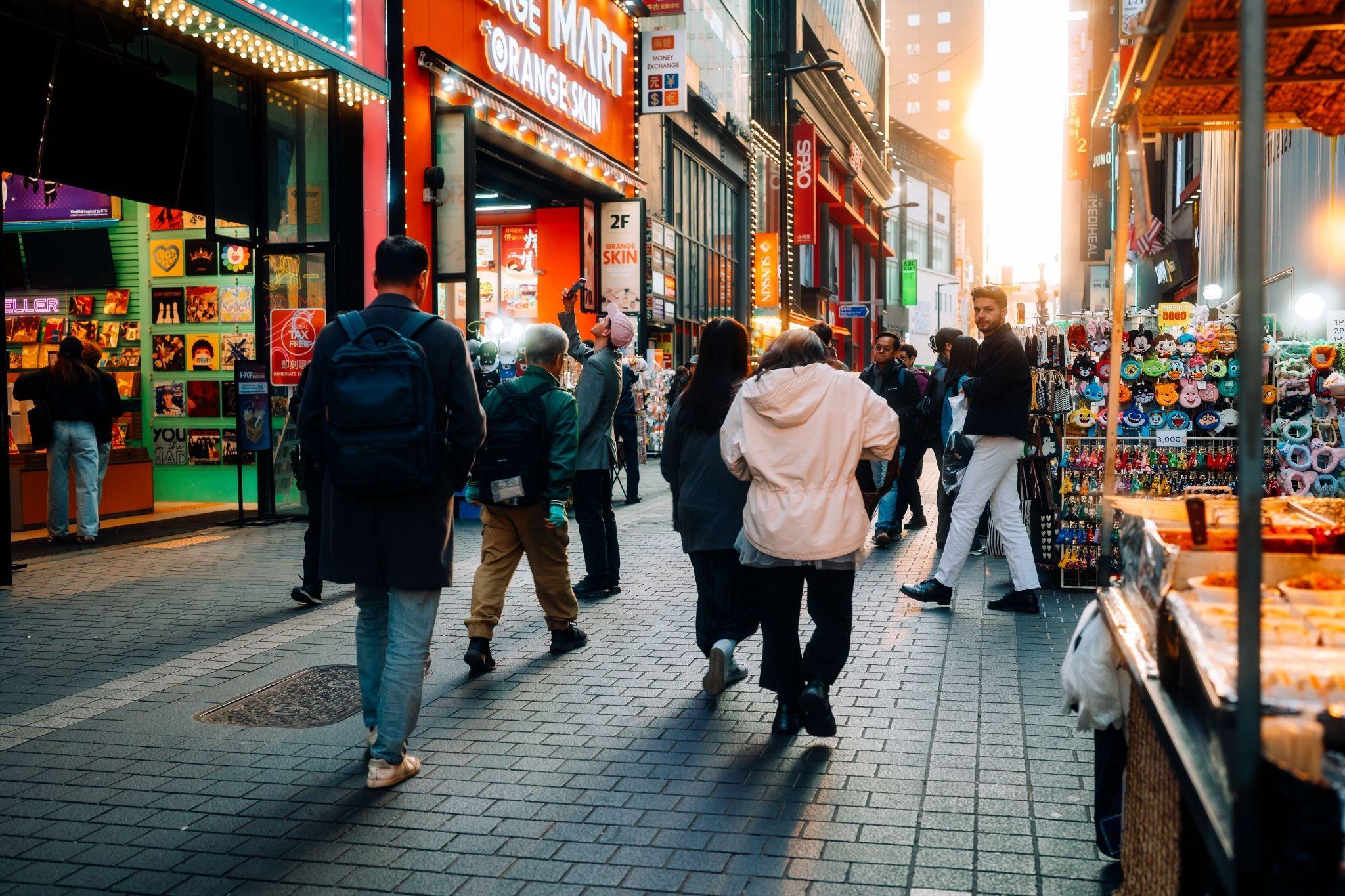 Myeongdong Shopping Street After Dark for Seoul Lights and Local Bites #TrevorDiscover