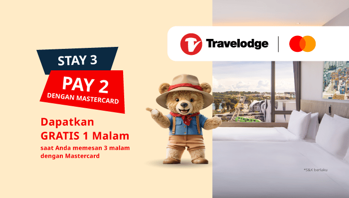 Menginap 3 malam, Bayar 2 malam dengan Mastercard